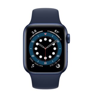 Apple Watch Series 6 GPS + LTE 40mm Blue Aluminum Case with Deep Navy Sport Band (M06Q3)