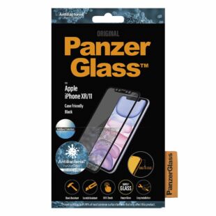 Защитное стекло PanzerGlass iPhone XR/11 Case Friendly Anti-Bacterial Black (2691)
