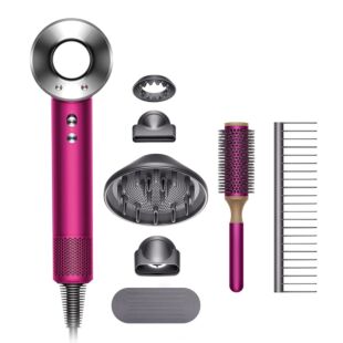 Hair dryer Dyson HD01 Supersonic Fuchsia with a set of brushes