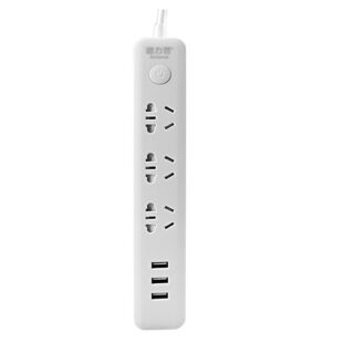 Подовжувач Quan Ba Power Strip (3 розетки; 3 USB) 1.8m White