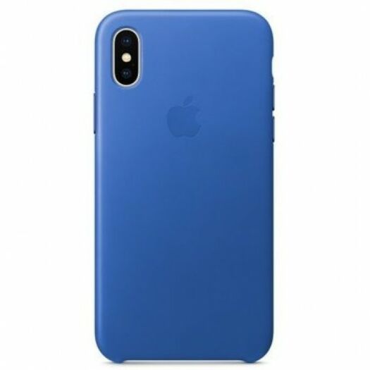 Чехол iPhone X Leather Case Electric Blue (MRGG2) 000009763
