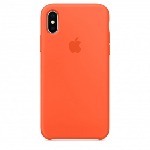 Чехол iPhone X Spicy Orange Silicone Case (High Copy) 000008101