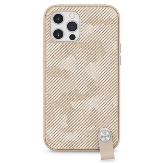 Moshi Altra Slim Case with Wrist Strap for iPhone 12 Pro Max, Sahara Beige 99MO117308