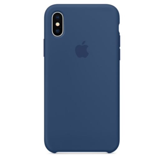Cover iPhone X Blue Cobalt Silicone Case (High Copy) iPhone X Blue Cobalt Silicone Case