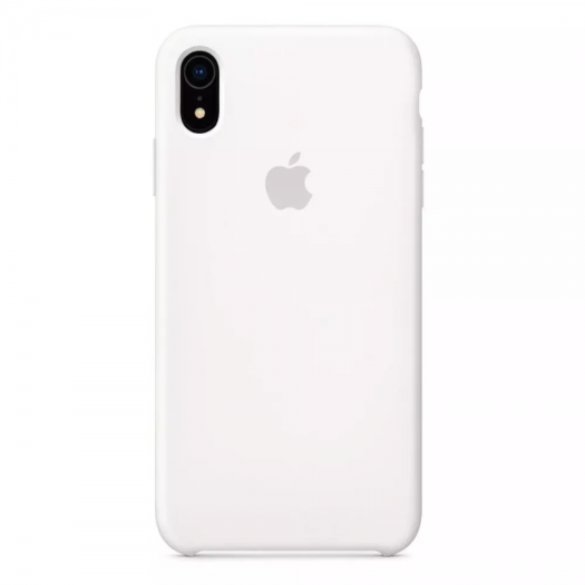 Чехол iPhone XR White Silicone Case (High Copy) 000010205