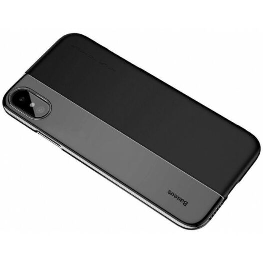 Cover Baseus Half to Half Case for iPhone X/Xs - Transparent Black 000008416