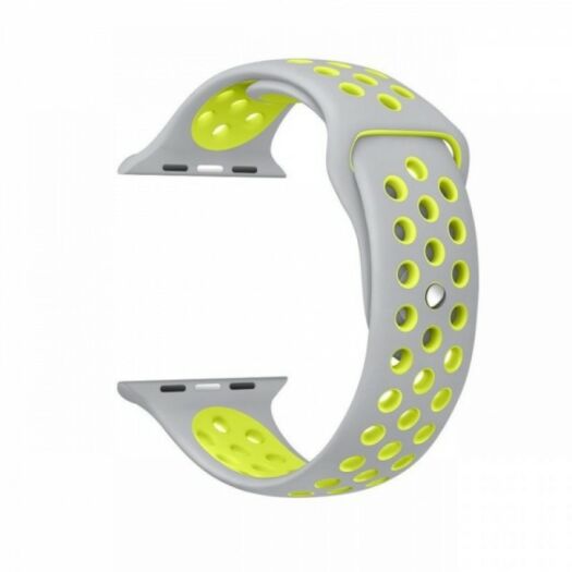 Apple Strap Sport Band for Watch Nike + 42/44 mm Grey/Yellow (High Copy) 000008178