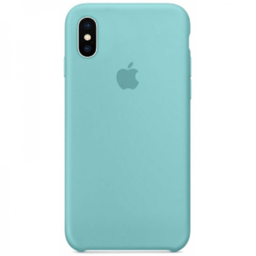 Cover iPhone Xs Sea Blue Silicone Case (High Copy) iPhone Xs Sea Blue Silicone Case High Copy