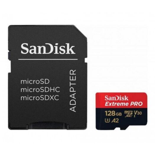 MicroSDHC 128GB SanDisk Pro A2 Class 10+SD-adapter (170Mb/s) 000018093