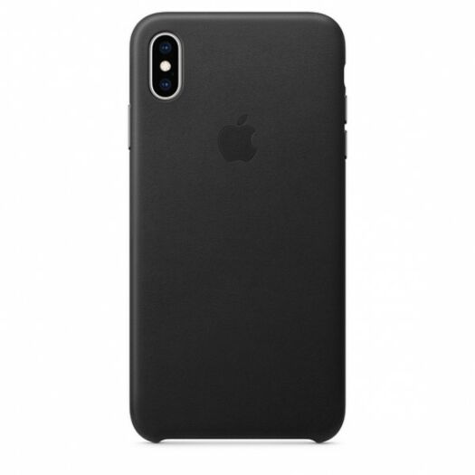 Чехол iPhone Xs Max Leather Case - Black (MRWT2) 000010096