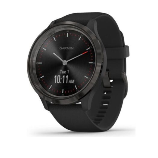 Garmin Vivomove 3 Slate Stainless Steel Bezel With Black and Silicone Band 010-02239-01