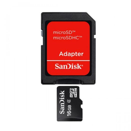 MicroSDHC 16GB SanDisk Class 4 Adapter SD 000011689