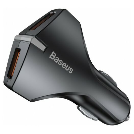 Baseus Small Rocket QC3.0 Dual-USB Car Charger Black 000008242