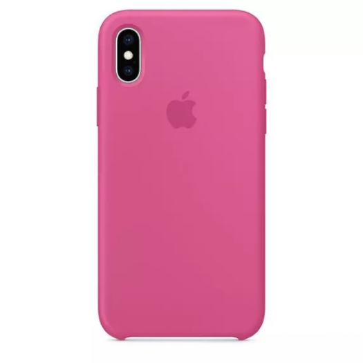 Чехол iPhone X Pink Silicone Case (High Copy) 000008106