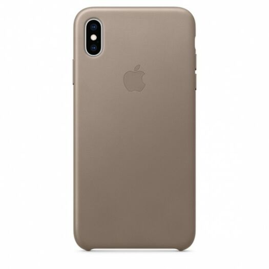Чехол iPhone Xs Max Leather Case - Taupe (MRWR2) 000010162