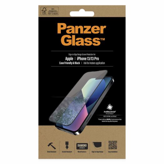 Protective glass PanzerGlass Apple iPhone 13/13 Pro 6.1 ”Case Friendly AB, Black (PRO2745) PRO2745