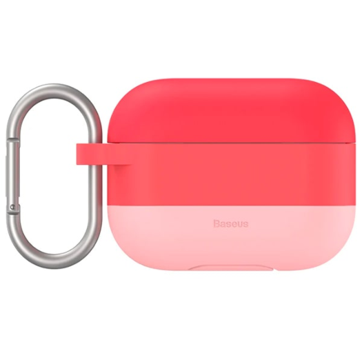 Baseus Cloud Hook Silica Gel Protective Case for AirPods Pro Pink 000016306