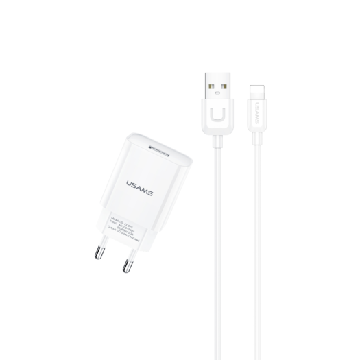 Usams 2.1A T21 Single USB + Lightning Cable 000014852