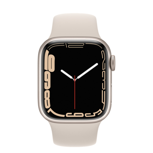 Apple Watch Series 7 41mm Starlight Aluminium Case with Starlight Sport Band (MKMY3) 000018784