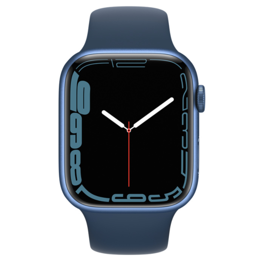 Apple Watch Series 7 45mm Blue Aluminum Case with Abyss Blue Sport Band (MKN83) 000018785