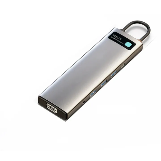 Адаптер Baseus USB-Хаб Metal gleam Series 11 in 1 Gray Baseus USB Metal gleam Series 11 in 1 Gray