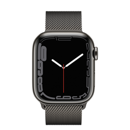 Apple Watch 7 GPS + LTE 41mm Graphite Stainless Steel Case with Graphite Milanese Loop (MKHK3/MKJ23) 000019574