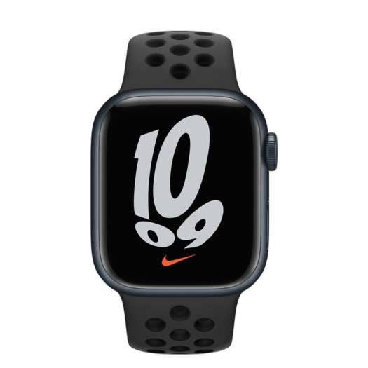 Apple Watch Nike Series 7 GPS + LTE 41mm Midnight Aluminum Case with Anthracite/Black Nike Sport Band (MKJ43) 000019585
