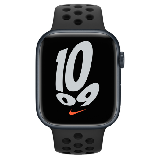 Apple Watch Nike Series 7 GPS + LTE 45mm Midnight Aluminum Case with Anthracite/Black Nike Sport Band (MKL53) 000019586