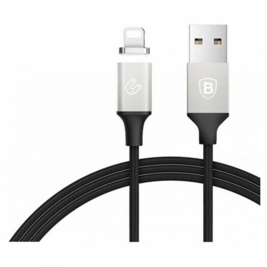 Baseus Insnap series magnetic cable For Lightning 1.2M Silver + Black 000008489