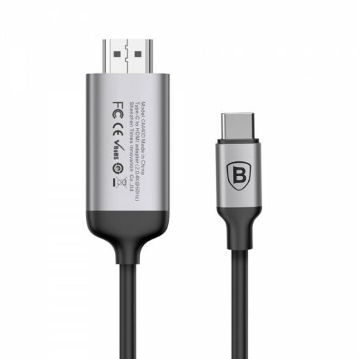 Baseus Video Type-C Male To HDMI Male Adapter Cable 1.8M Space gray 000011059