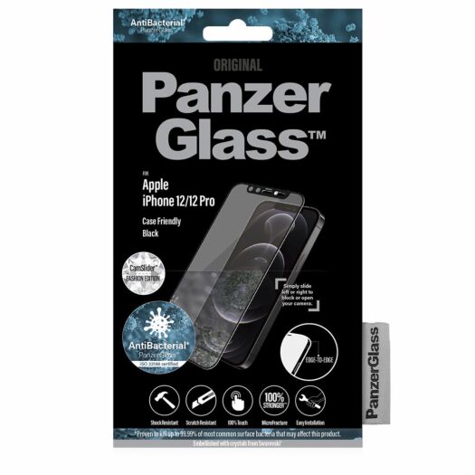 Protective glass PanzerGlass Apple iPhone 12/12 Pro Swarovski CamSlider AB Black (2717) PanzerGlass Apple iPhone 12/12 Pro Swarovski 2717