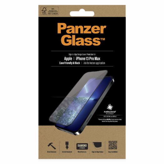 Protective glass PanzerGlass Apple iPhone 13 Pro Max 6.7” Case Friendly AB, Black (PRO2746) PRO2746