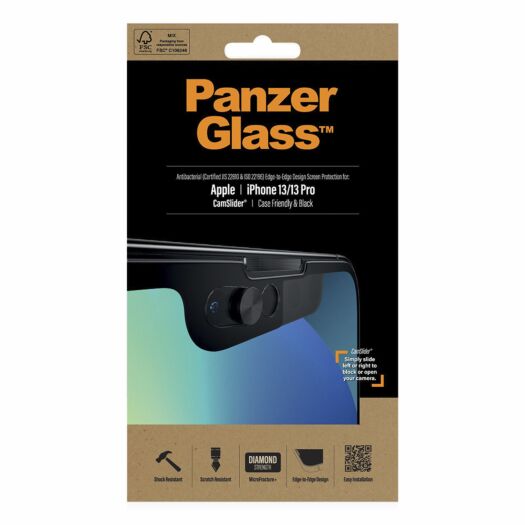 Protective glass PanzerGlass Apple iPhone 13/13 Pro 6.1 ”Case Friendly Camslider AB, Black (2748) 2748