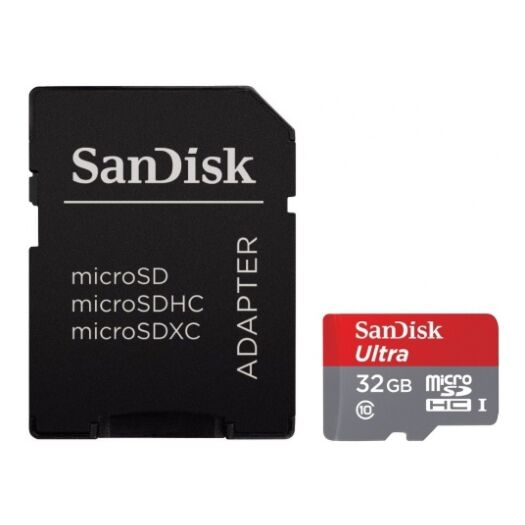 MicroSDHC 32GB SanDisk Class 10+SD-adapter (80Mb/s) UHS-I 000010973