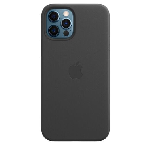 Чехол для iPhone 12 - 12 Pro Leather Case with MagSafe Black (MHKG3) 000016717