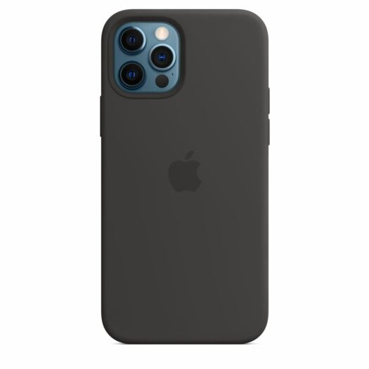 Apple Silicone case with MagSafe and Splash for iPhone 12/12 Pro - Black (High Copy) 000017550