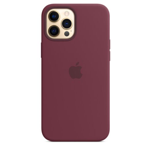 Apple Silicone case with MagSafe and Splash for iPhone 12 Pro Max - Plum (High Copy) 000017544