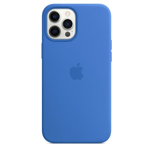 Чехол Apple Silicone case with MagSafe for iPhone 12 Pro Max - Capri Blue (High Copy) 000018013