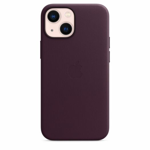 Чехол для iPhone 13 Mini Leather Case with MagSafe Dark Cherry (MM0G3) MM0G3