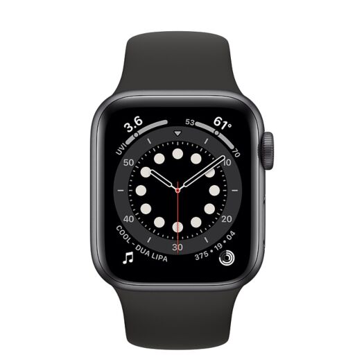 Apple Watch Series 6 GPS + LTE 40mm Space Gray Aluminum Case with Black Sport Band (M06P3) 000018357