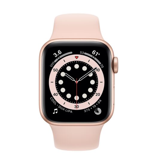 Apple Watch Series 6 40mm Gold Aluminum Case with Pink Sand Sport Band (MG123) 000016001