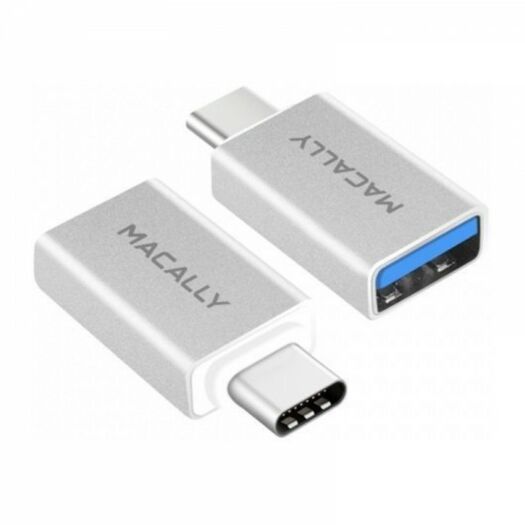 Адаптер Macally USB-C to USB-A Aluminium (2 Set)  000009009
