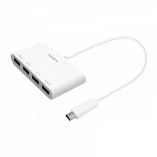 Adapter Macally Type-C to USB-A 3.0 White UCHUB4