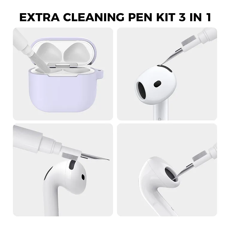 Чохол AhaStyle Colorful Silicone Case для Airpods 4 Lavender