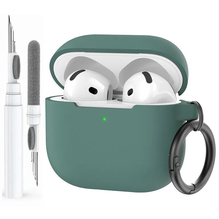 Чохол AhaStyle Colorful Silicone Case для Airpods 4 Midnight Green