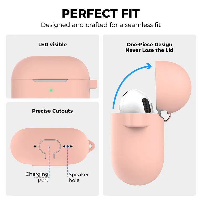 Чохол AhaStyle Colorful Silicone Case для Airpods 4 Pink