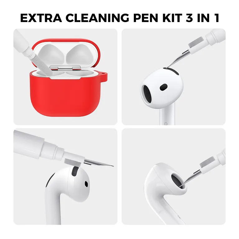Чохол AhaStyle Colorful Silicone Case для Airpods 4 Red