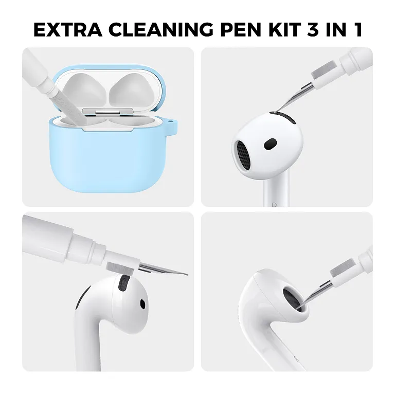Чохол AhaStyle Colorful Silicone Case для Airpods 4 Sky Blue