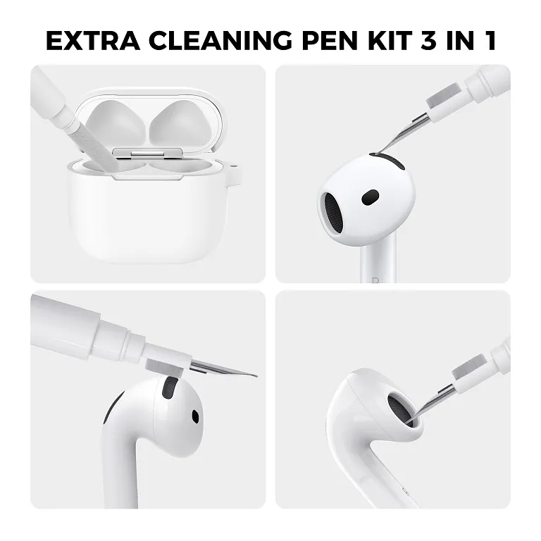 Чохол AhaStyle Colorful Silicone Case для Airpods 4 White