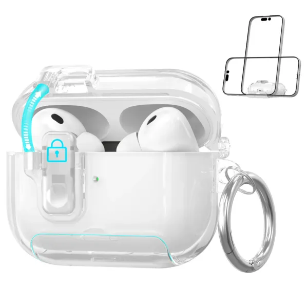 Чохол AhaStyle Easy Switch Button TPU Case для Airpods Pro 3 Clear